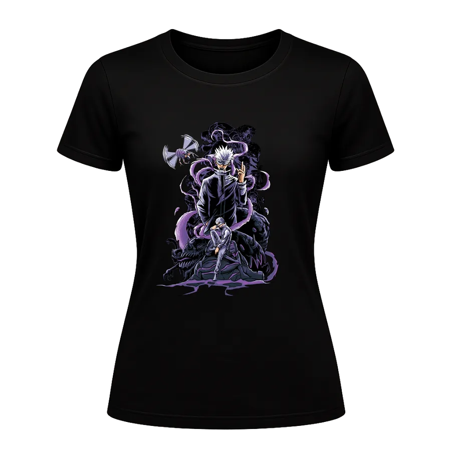Gojo, Infinity printed on a t-shirt