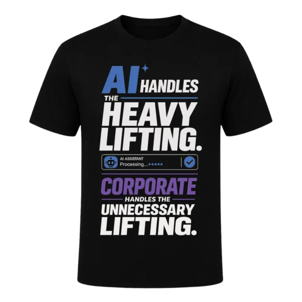 AI handles the heavy lifting. Corporate handles the unnecessary lifting