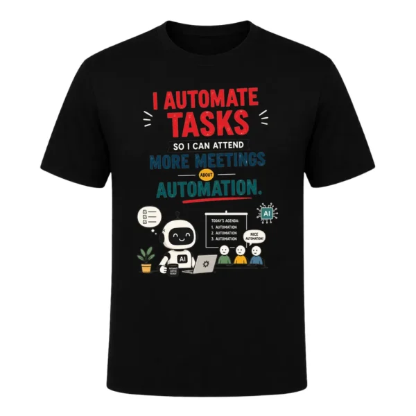 I automate tasks so I can attend more meetings about automation