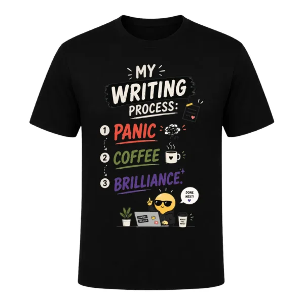 My writing process panic, coffee, brilliance