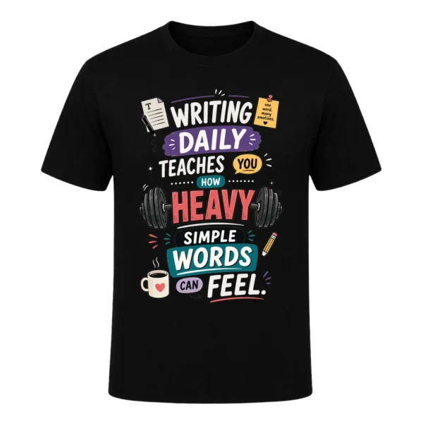 Writing daily teaches you how heavy simple words can feel