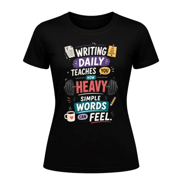 Writing daily teaches you how heavy simple words can feel