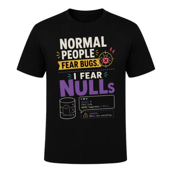 Normal people fear bugs. I fear NULLs