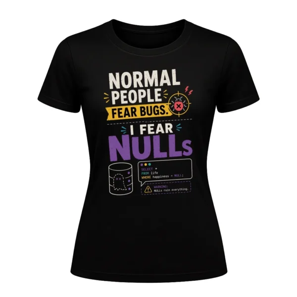 Normal people fear bugs. I fear NULLs