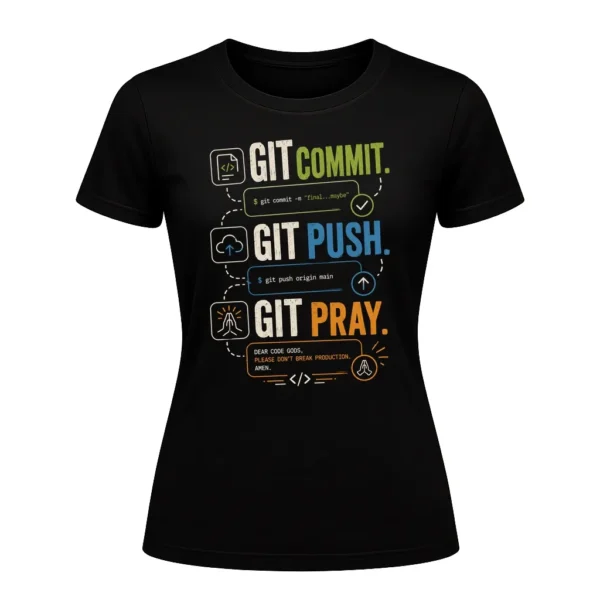 Git commit. Git push. Git pray.