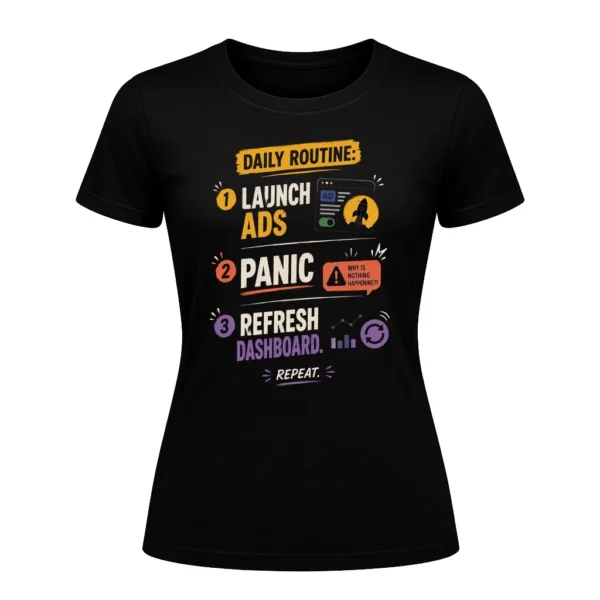 Daily routine launch ads, panic, refresh dashboard