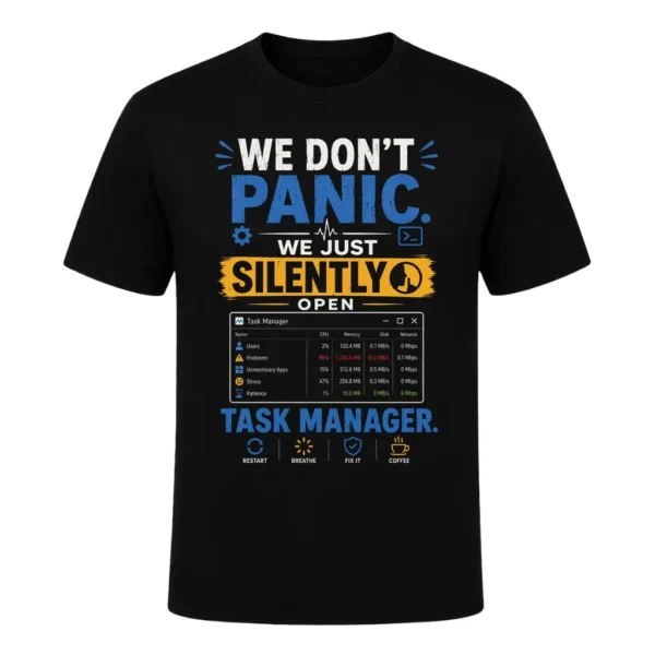 We don't panic. We just silently open Task Manager
