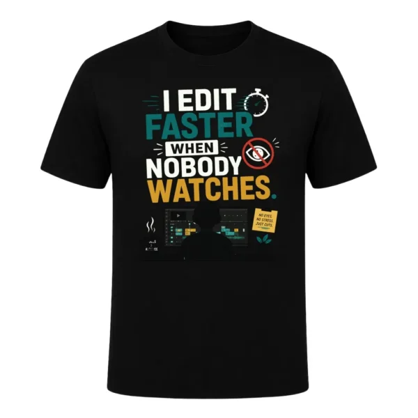I edit faster when nobody watches